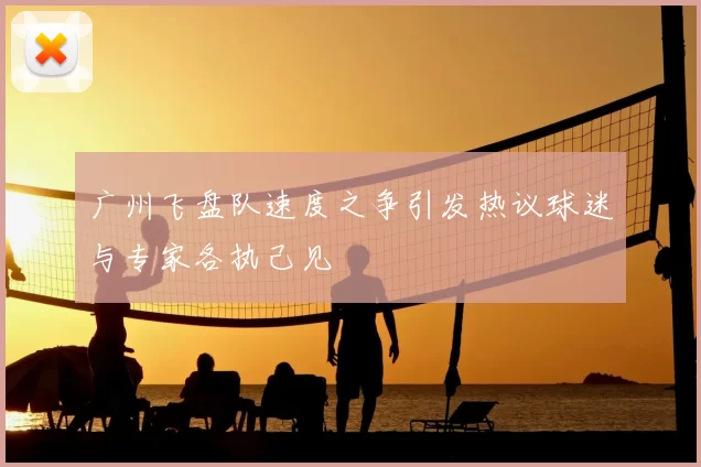 广州飞盘队速度之争引发热议球迷与专家各执己见
