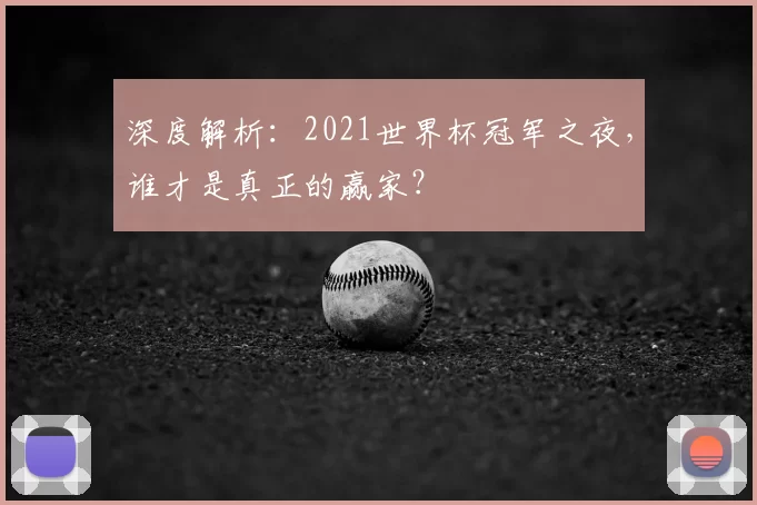 深度解析：2021世界杯冠军之夜，谁才是真正的赢家？